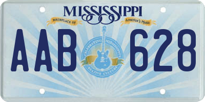 MS license plate AAB628
