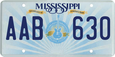 MS license plate AAB630