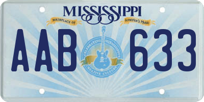 MS license plate AAB633