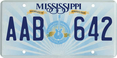 MS license plate AAB642