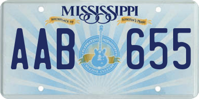 MS license plate AAB655