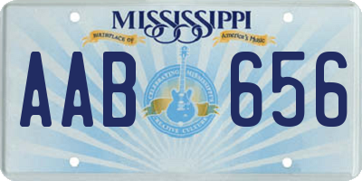 MS license plate AAB656