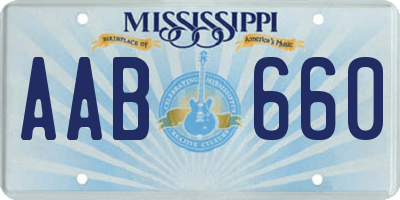 MS license plate AAB660