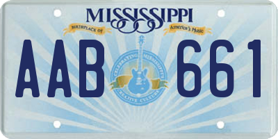 MS license plate AAB661