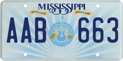 MS license plate AAB663