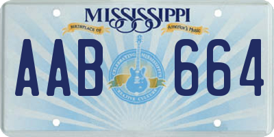 MS license plate AAB664