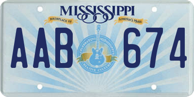 MS license plate AAB674