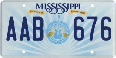 MS license plate AAB676