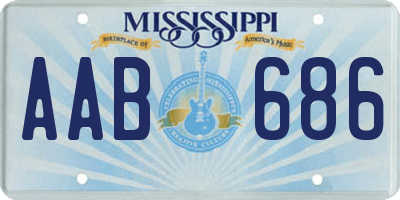 MS license plate AAB686