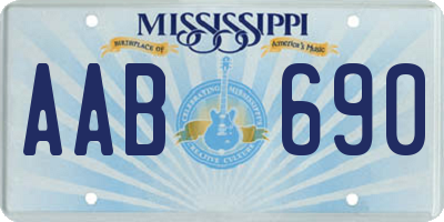 MS license plate AAB690