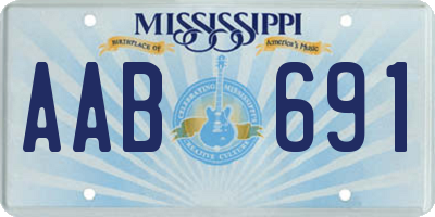 MS license plate AAB691