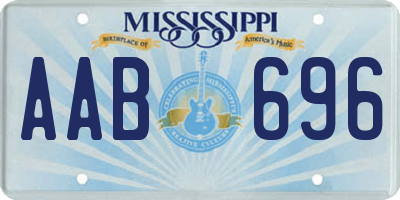 MS license plate AAB696