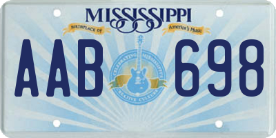 MS license plate AAB698