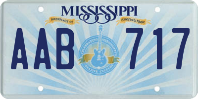 MS license plate AAB717