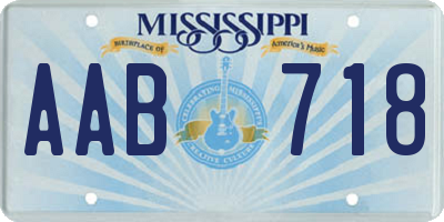 MS license plate AAB718