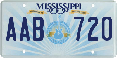 MS license plate AAB720