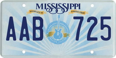 MS license plate AAB725