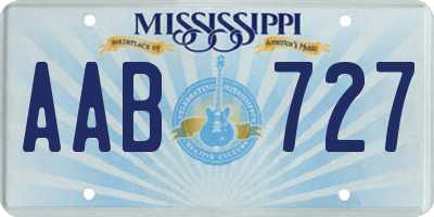 MS license plate AAB727