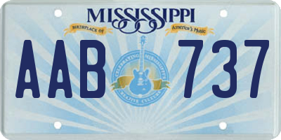 MS license plate AAB737