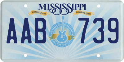 MS license plate AAB739