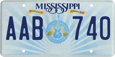 MS license plate AAB740