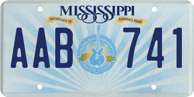 MS license plate AAB741