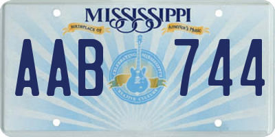 MS license plate AAB744