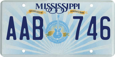 MS license plate AAB746