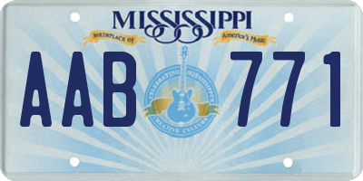 MS license plate AAB771