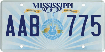 MS license plate AAB775