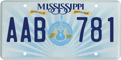 MS license plate AAB781