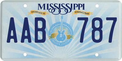 MS license plate AAB787