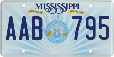 MS license plate AAB795