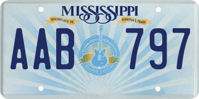 MS license plate AAB797