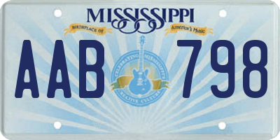 MS license plate AAB798
