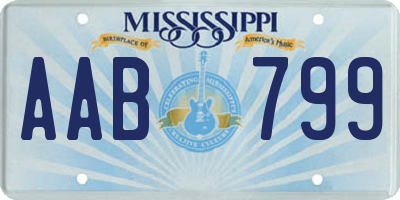 MS license plate AAB799