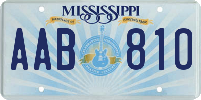 MS license plate AAB810