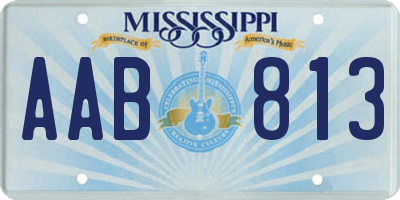 MS license plate AAB813