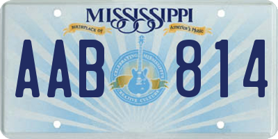 MS license plate AAB814