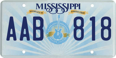 MS license plate AAB818