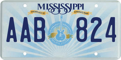 MS license plate AAB824