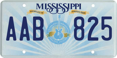 MS license plate AAB825