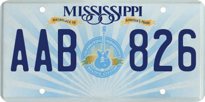 MS license plate AAB826