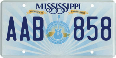 MS license plate AAB858