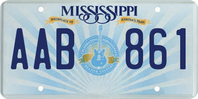 MS license plate AAB861