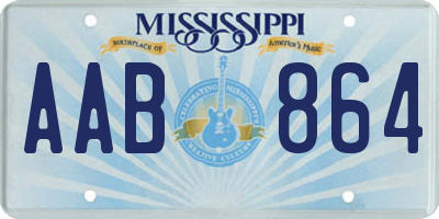 MS license plate AAB864
