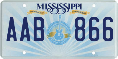MS license plate AAB866