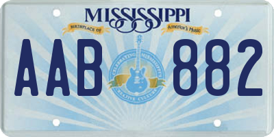 MS license plate AAB882