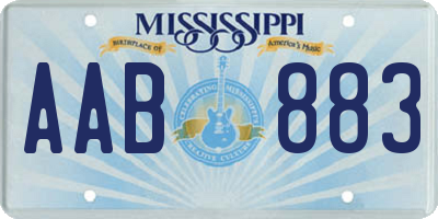 MS license plate AAB883