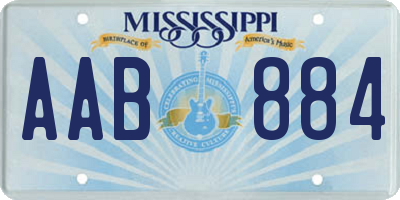 MS license plate AAB884